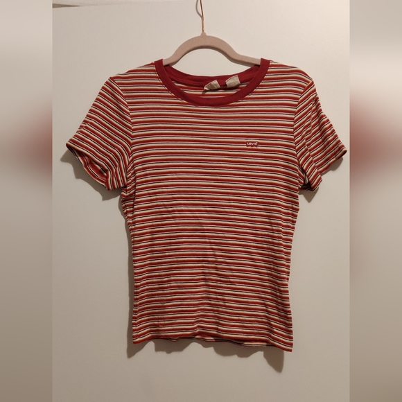 Levi's Red Striped T-Shirt - Picture 1 of 2